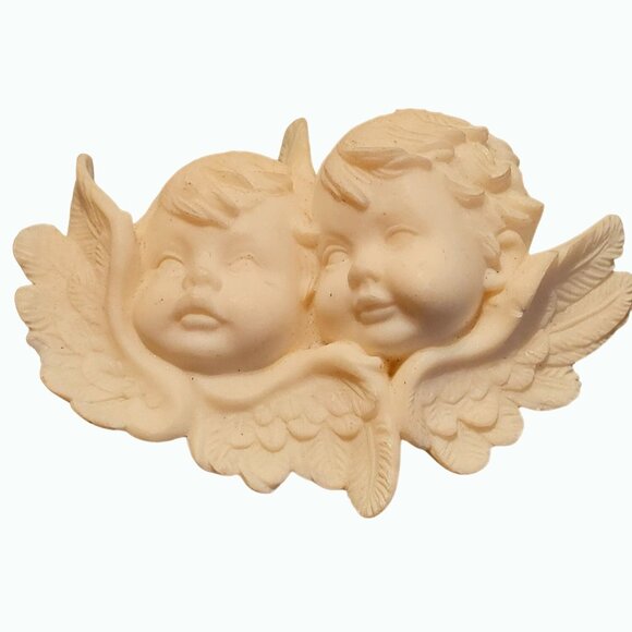 Pair of Spanish Alabastros Alfredo Sarreal Angels / Cherubs Wall Decor. - Picture 2 of 9